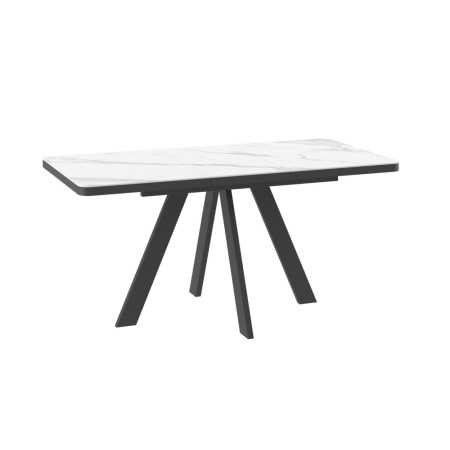 Стол BOBY RADIAL-120, раздвижной 120(160)х80, CALAKATTA ST CER/ЧЕРНЫЙ BOBY RADIAL 120